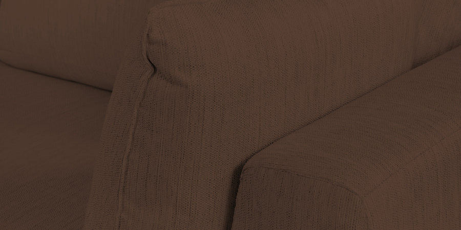 Ziggy Fabric Lhs Sectional Sofa 3 Lounger In Ash Brown Colour - Febonic Living