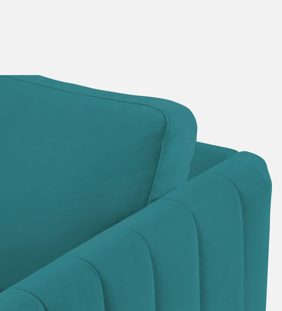 Haru Velvet 1 Seater Sofa In Arabian Green Colour - Febonic Living