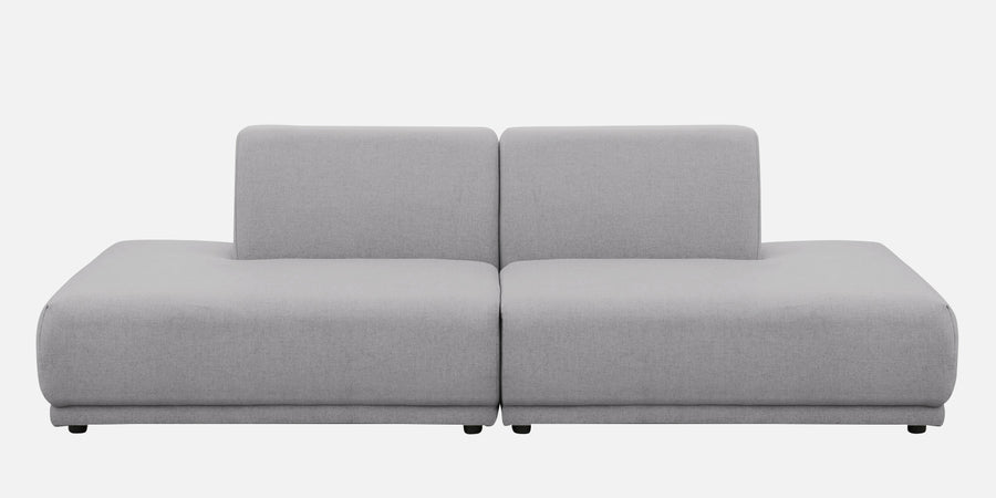 Adam Fabric Rhs Sectional Sofa 3 Ottoman Lounger In Lit Grey Colour - Febonic Living