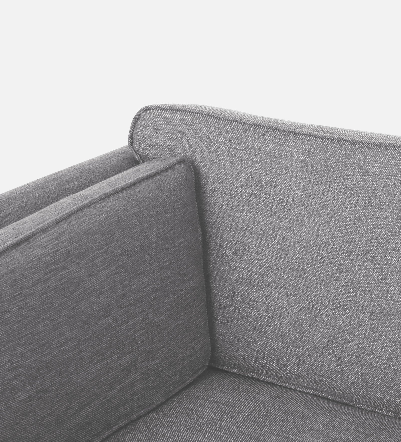 Nigar Fabric 1 Seater Sofa in Lit Grey Colour