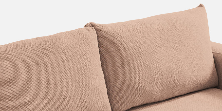 Roman Fabric 3 Seater Foldable Sofa Cum Bed In Cosmic Beige Colour With Usb Port - Febonic Living