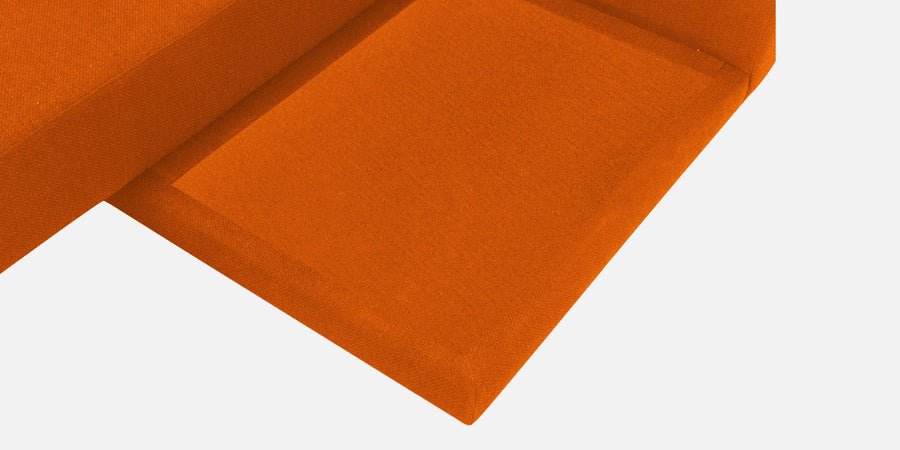 Ira Fabric Rhs 6 Seater Convertible Sofa Cum Bed In Vivid Orange Colour - Febonic Living