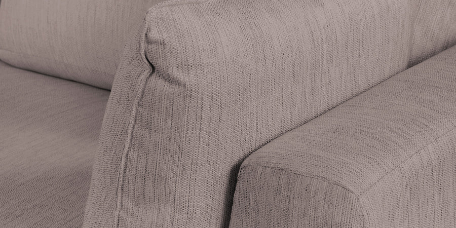 Ziggy Fabric Lhs Sectional Sofa 3 Lounger In Almond Beige Colour - Febonic Living