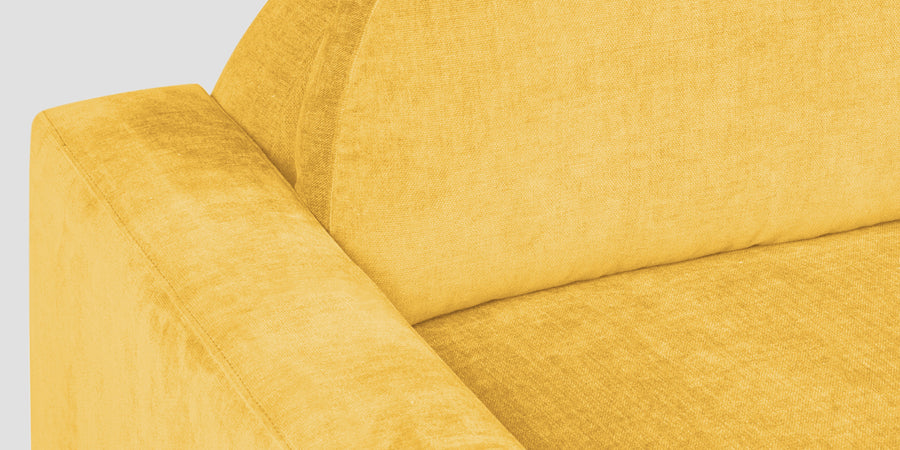 Dara Fabric 3 Seater Sofa In Bold Yellow Colour - Febonic Living