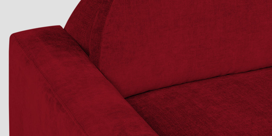 Dara Fabric 3 Seater Sofa In Ruby Red Colour - Febonic Living