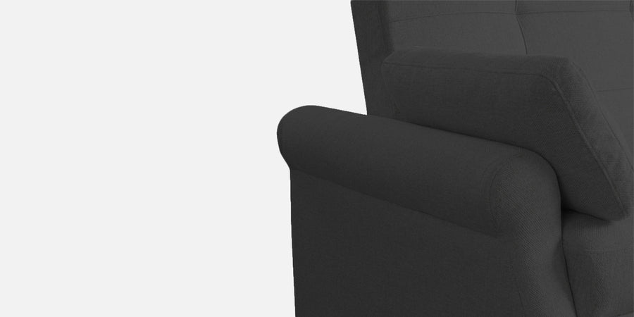 Fornia Fabric 2 Seater Pull Out Sofa Cum Bed In Charcoal Grey Colour - Febonic Living