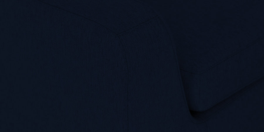 Freedom Velvet 6 Seater Lhs Corner Sofa In Dark Blue Colour With Ottoman - Febonic Living