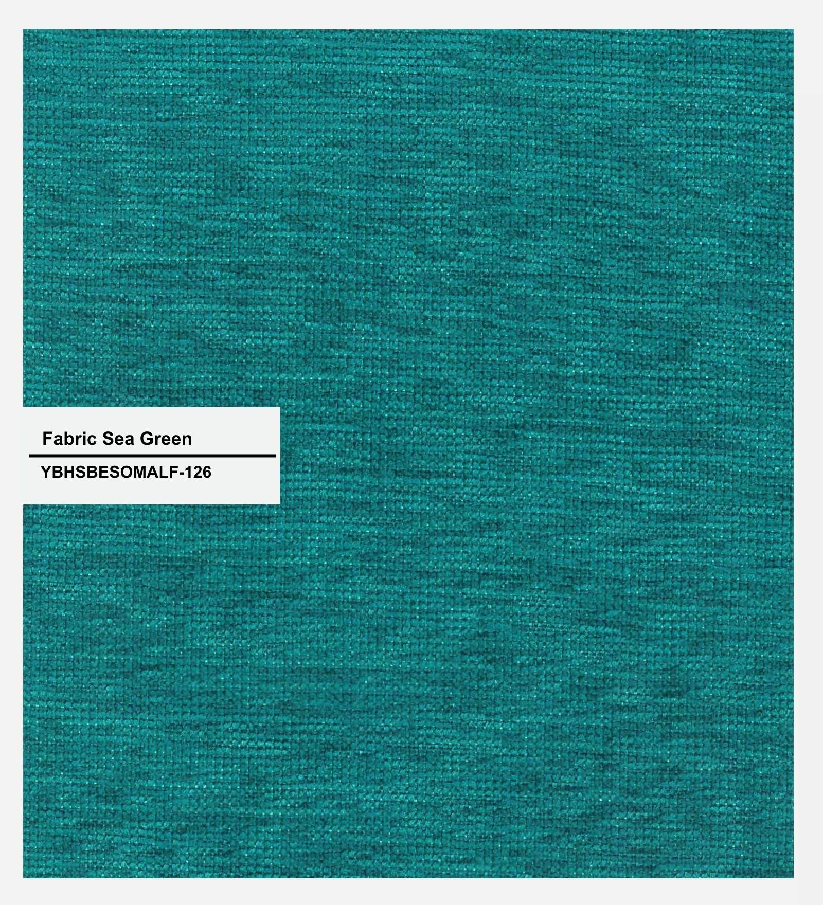 Lido Fabric Queen Size Bed In Sea Green Colour With Storage
