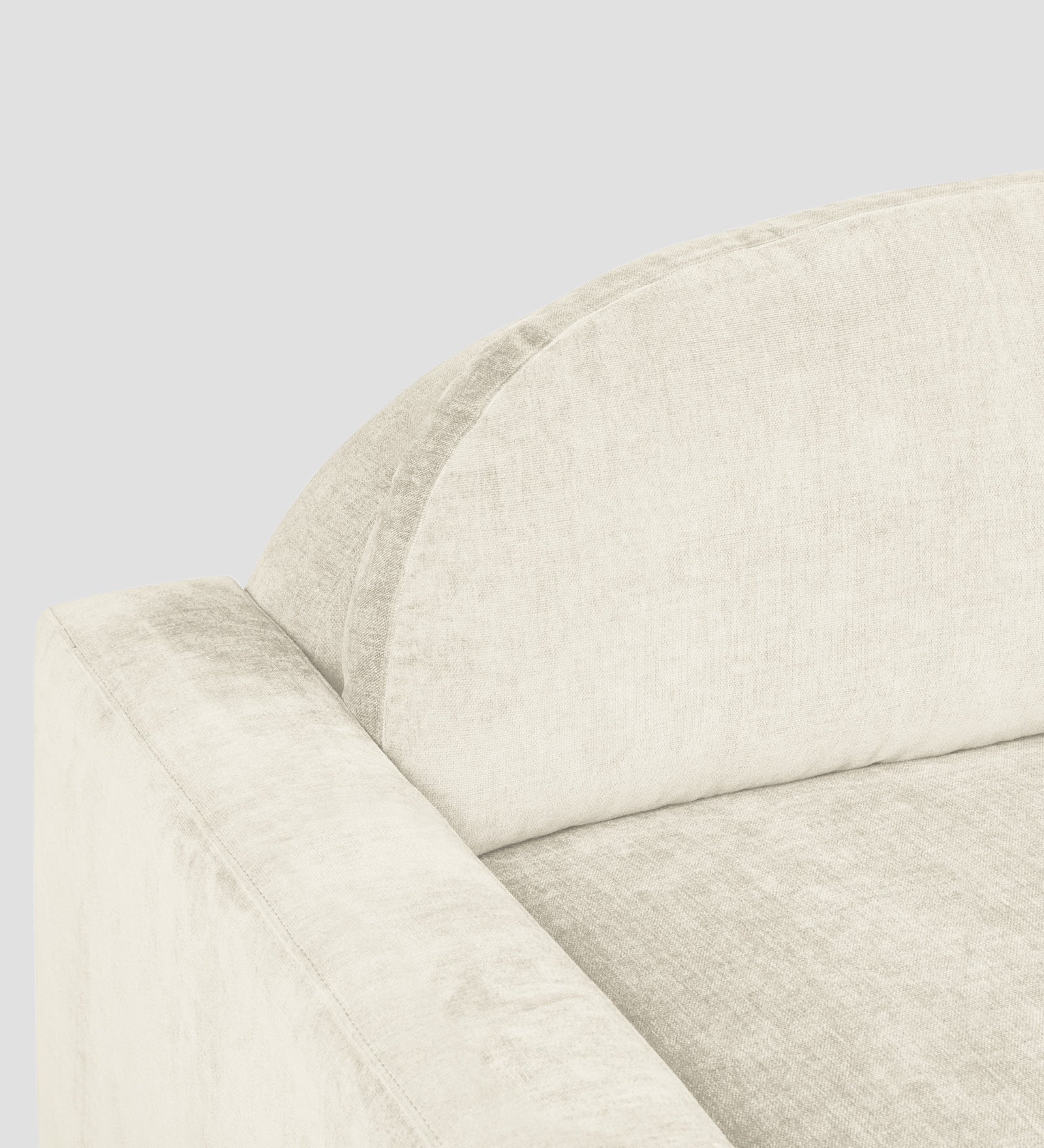 Adara Fabric 1 Seater Sofa In Ivory Cream Colour