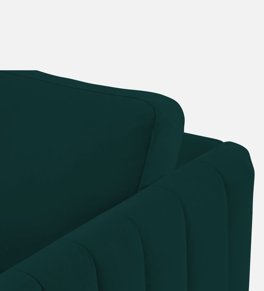 Haru Velvet 1 Seater Sofa In Forest Green Colour - Febonic Living