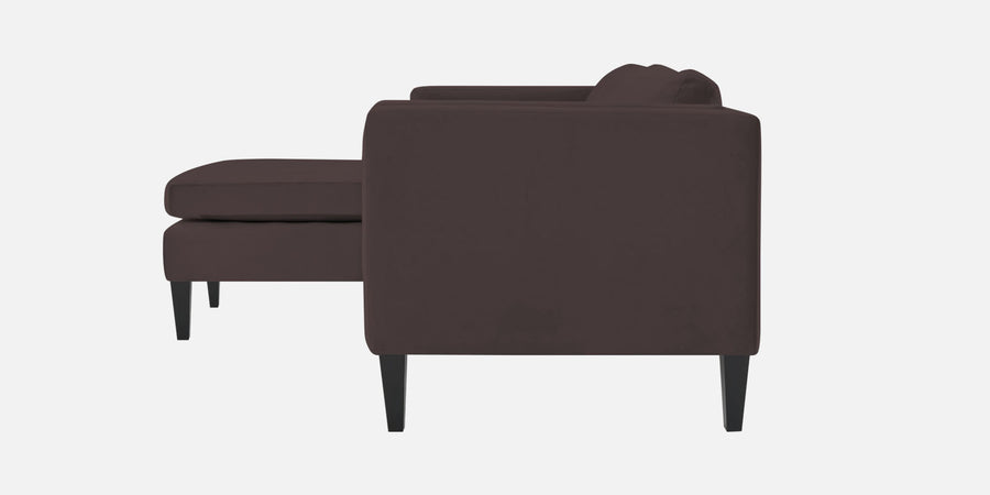 Jasper Velvet Rhs Sectional Sofa 3 Lounger In Mocha Brown Colour - Febonic Living