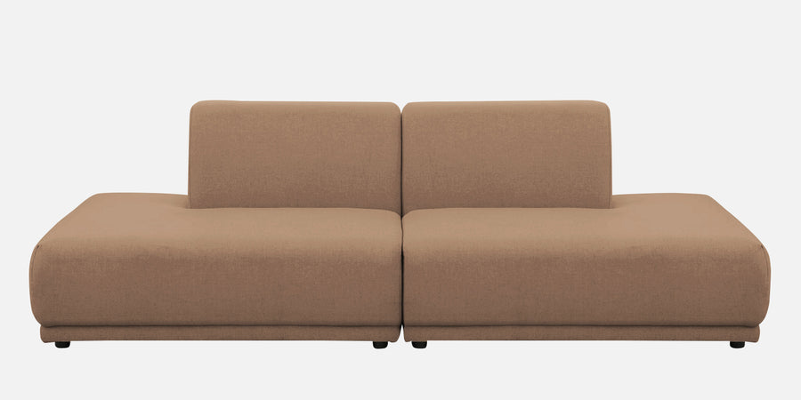 Adam Fabric Rhs Sectional Sofa 3 Ottoman Lounger In Cookie Beige Colour - Febonic Living