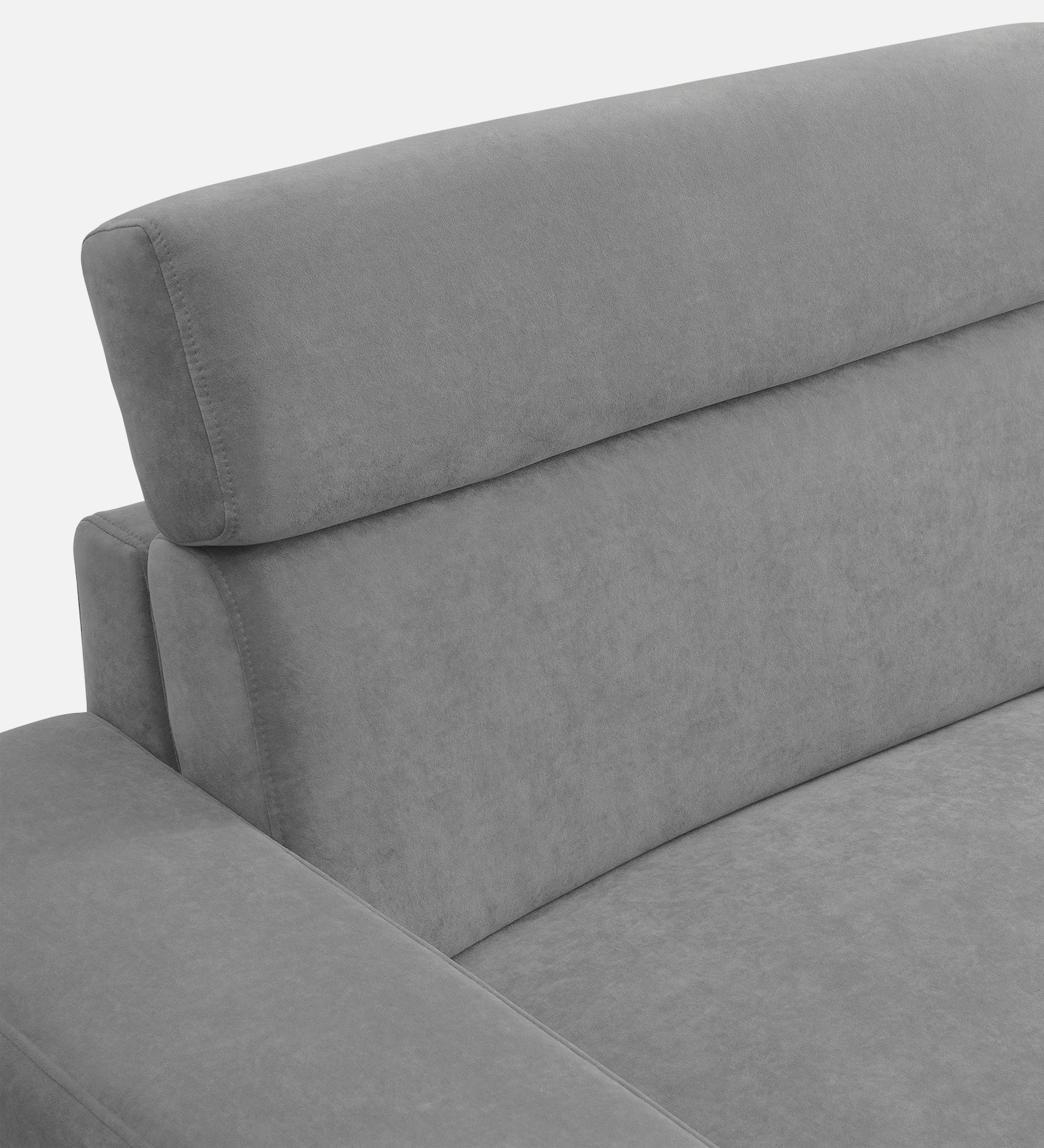 Hiro Fabric 1 Seater Sofa In  Smoke Grey Colour - Febonic Living