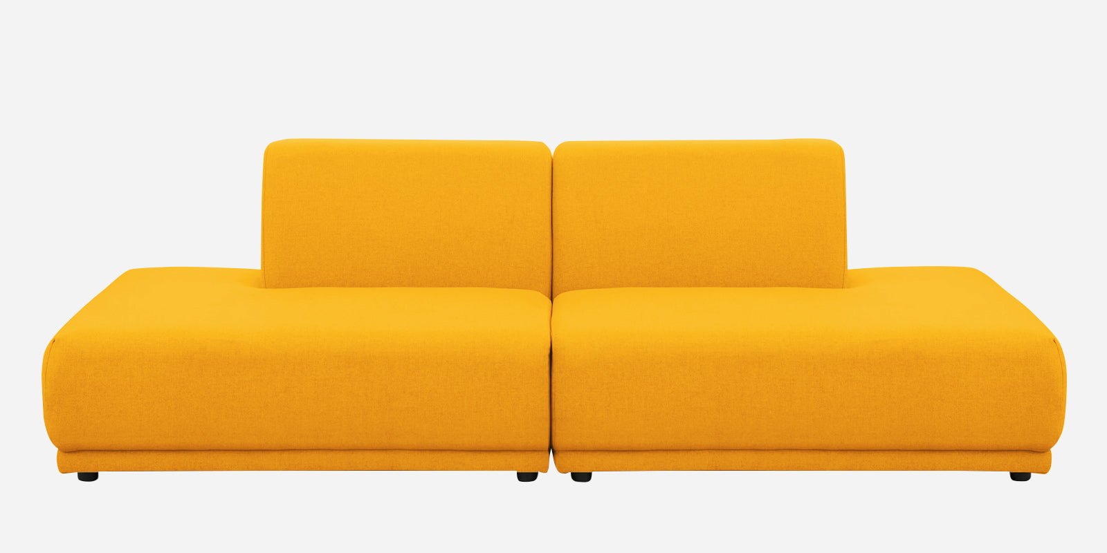 Adam Fabric LHS Sectional Sofa (3 + Lounger) In Bold Yellow Colour