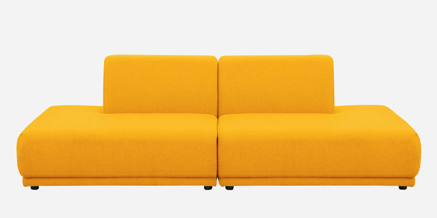 Adam Fabric Lhs Sectional Sofa 3 Ottoman Lounger In Bold Yellow Colour - Febonic Living