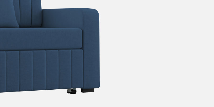 Calra Fabric 3 Seater Pull Out Sofa Cum Bed In Light Blue Colour With Storage - Febonic Living