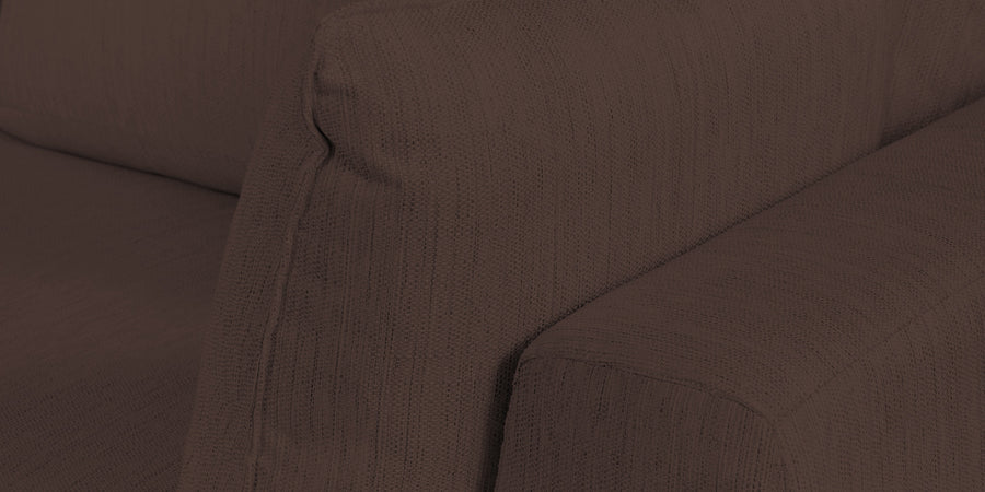 Ziggy Fabric Lhs Sectional Sofa 3 Lounger In Caramel Brown Colour - Febonic Living
