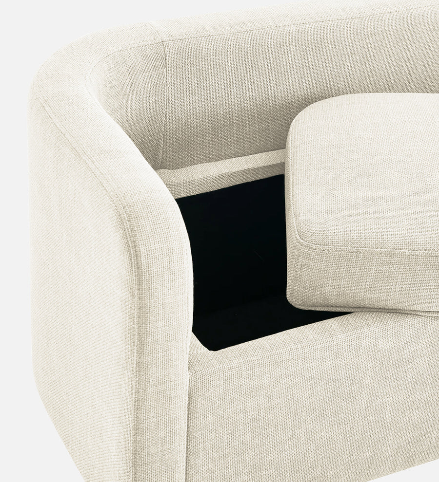 Cooper Fabric Storage Bench In Ivory Cream Colour - Febonic Living
