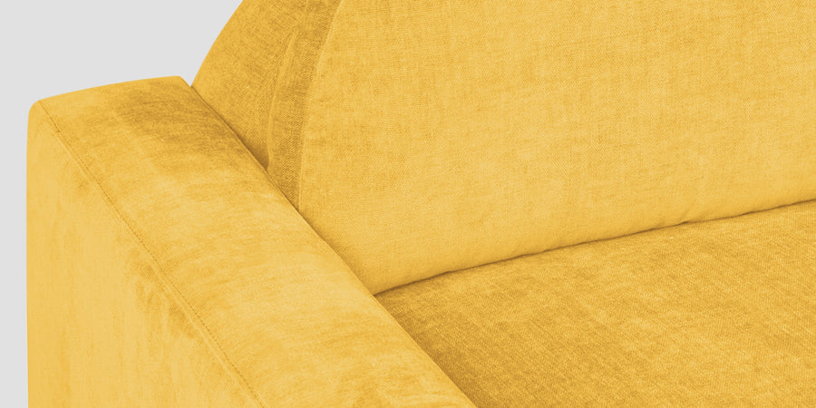 Dara Fabric 2 Seater Sofa In Bold Yellow Colour - Febonic Living
