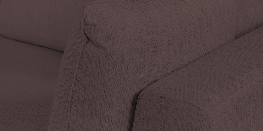Ziggy Fabric Lhs Sectional Sofa 3 Lounger In Night Brown Colour - Febonic Living