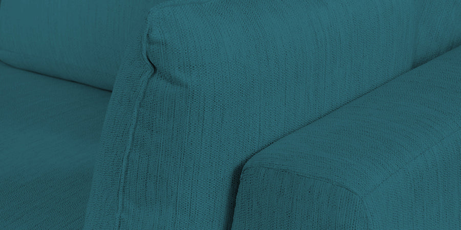 Ziggy Fabric Lhs Sectional Sofa 3 Lounger In Water Blue Colour - Febonic Living