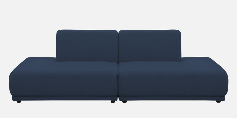 Adam Fabric Lhs Sectional Sofa 3 Ottoman Lounger In Denim Blue Colour - Febonic Living