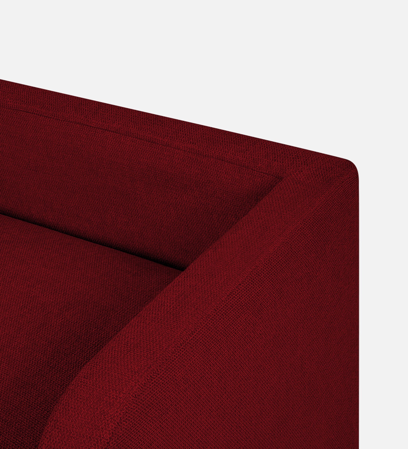 Maya Fabric Bench In Ruby Red Colour