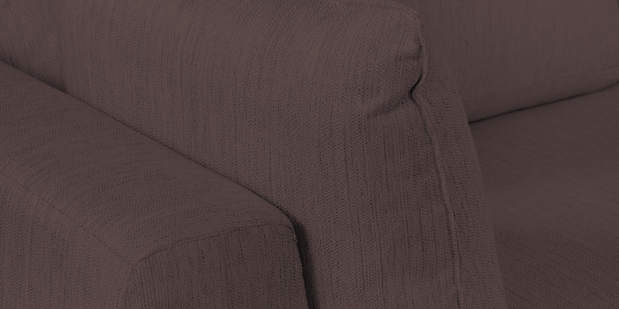 Ziggy Fabric Rhs Sectional Sofa 3 Lounger In Night Brown Colour - Febonic Living