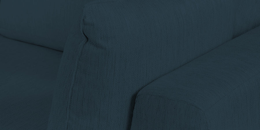 Ziggy Fabric Lhs Sectional Sofa 3 Lounger In Cool Blue Colour - Febonic Living