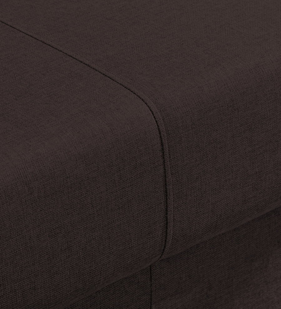 Devo Fabric 1 Seater Sofa In Dark Brown Colour - Febonic Living