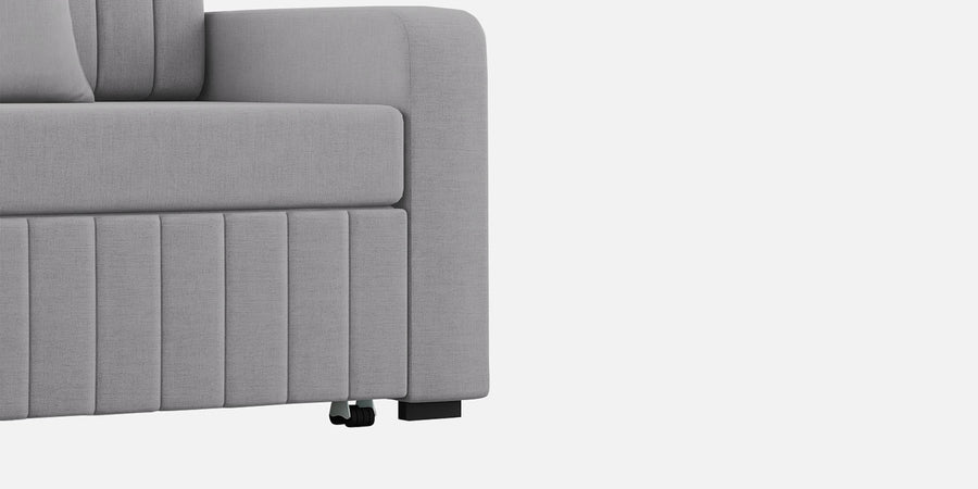 Calra Fabric 3 Seater Pull Out Sofa Cum Bed In Lit Grey Colour With Storage - Febonic Living