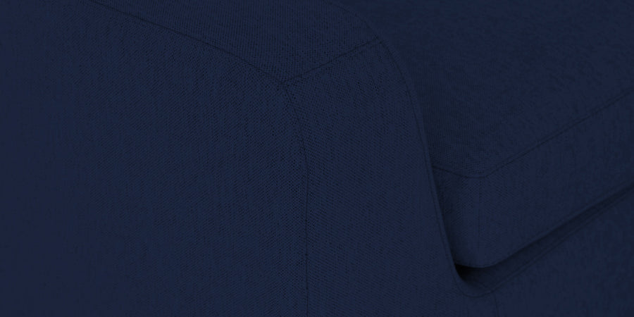 Freedom Velvet 6 Seater Lhs Corner Sofa In Indigo Blue Colour With Ottoman - Febonic Living