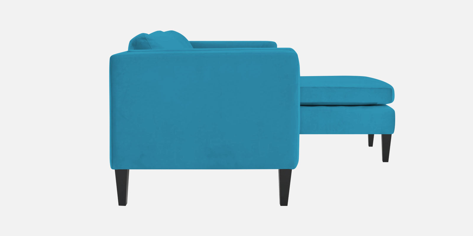 Jasper Velvet LHS Sectional Sofa (3+Lounger) in Aqua blue Colour