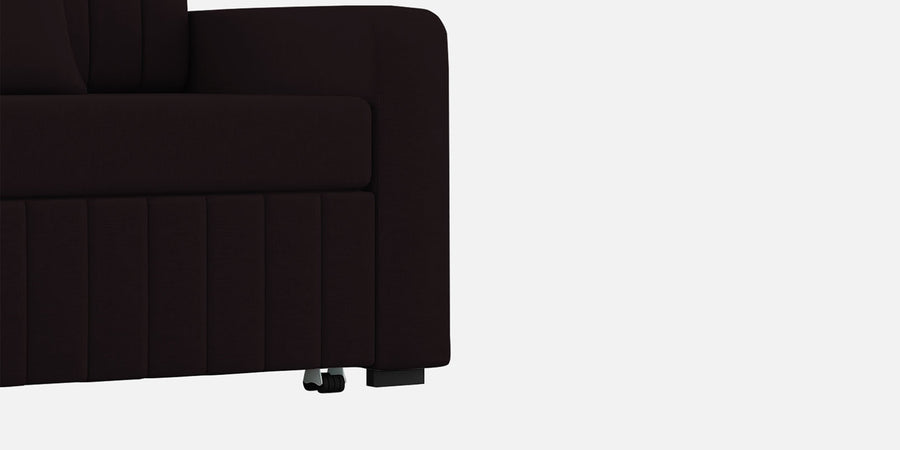 Calra Fabric 3 Seater Pull Out Sofa Cum Bed In Cara Brown Colour With Storage - Febonic Living