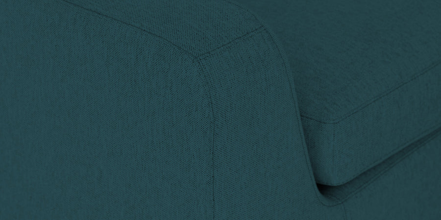 Freedom Velvet 6 Seater Lhs Corner Sofa In Arabian Green Colour With Ottoman - Febonic Living