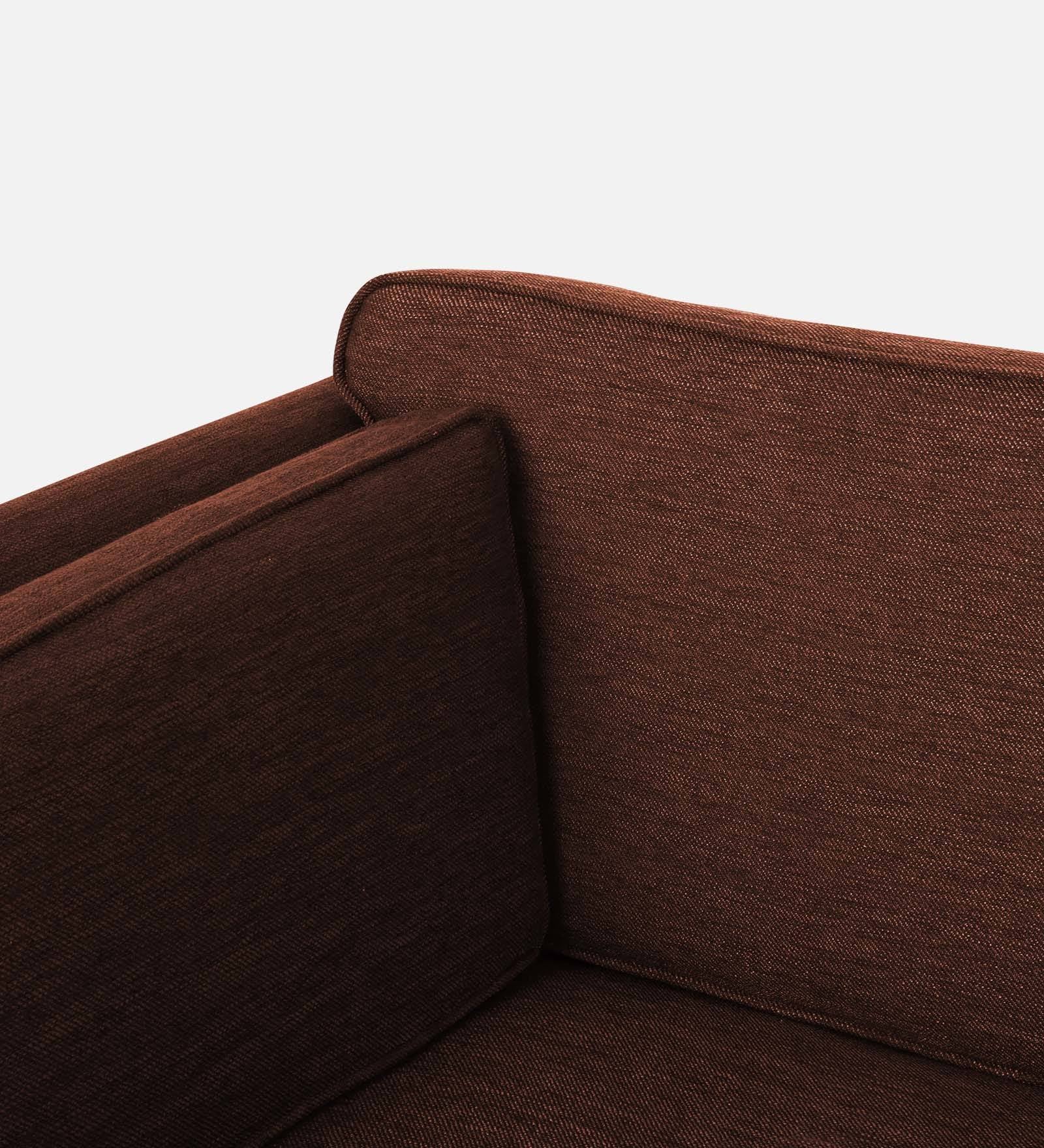 Nigar Fabric 1 Seater Sofa in Coffee Brown Colour