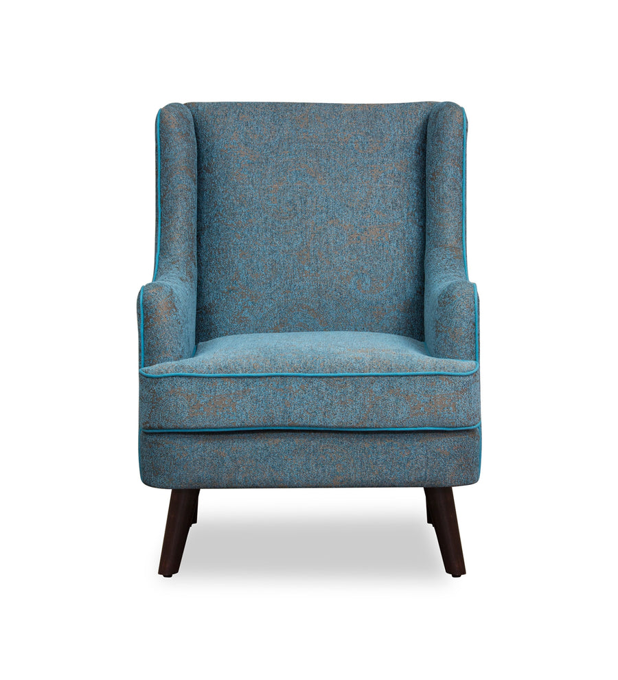 Neddy Floral Print Fabric Wing Chair In Multi Colour - Febonic Living