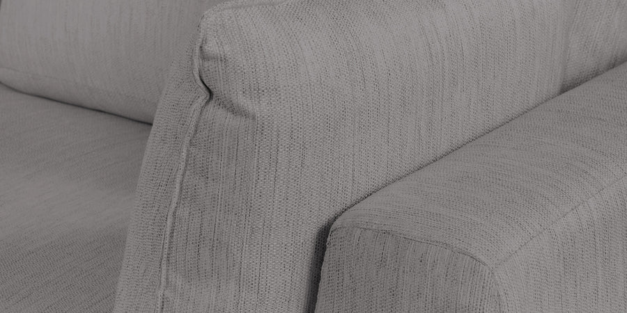 Ziggy Fabric Lhs Sectional Sofa 3 Lounger In Silver Grey Colour - Febonic Living