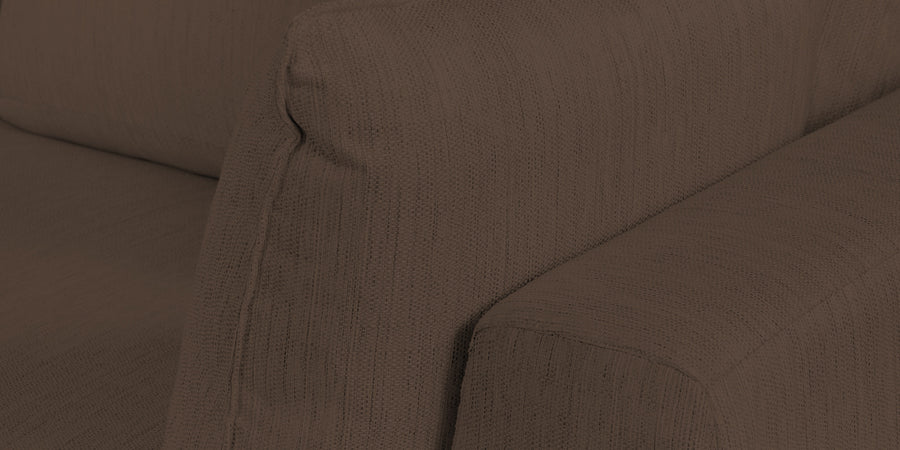 Ziggy Fabric Lhs Sectional Sofa 3 Lounger In Rosy Brown Colour - Febonic Living