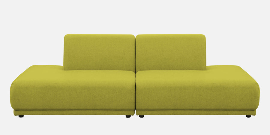 Adam Fabric Rhs Sectional Sofa 3 Ottoman Lounger In Parrot Green Colour - Febonic Living