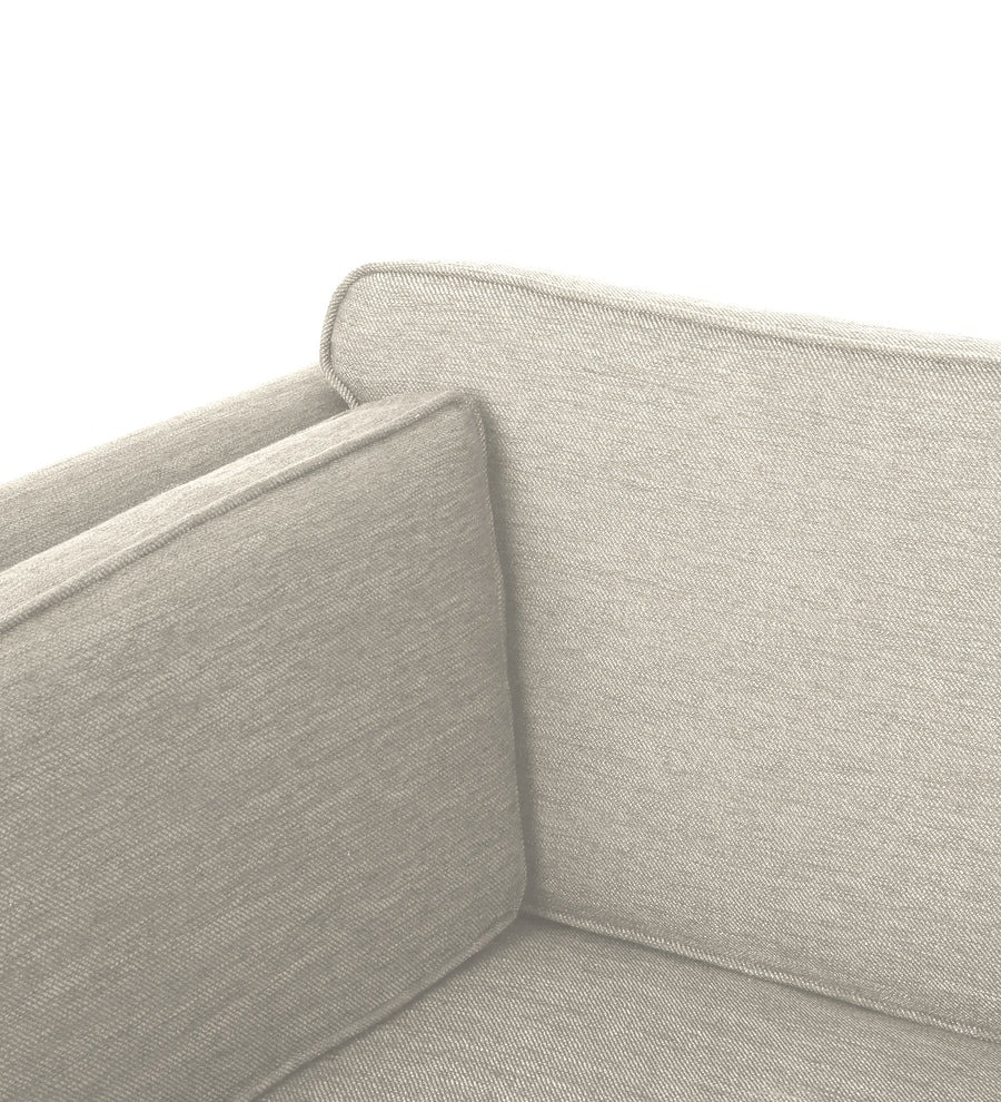 Nigar Fabric 1 Seater Sofa In Ivory Beige Colour - Febonic Living