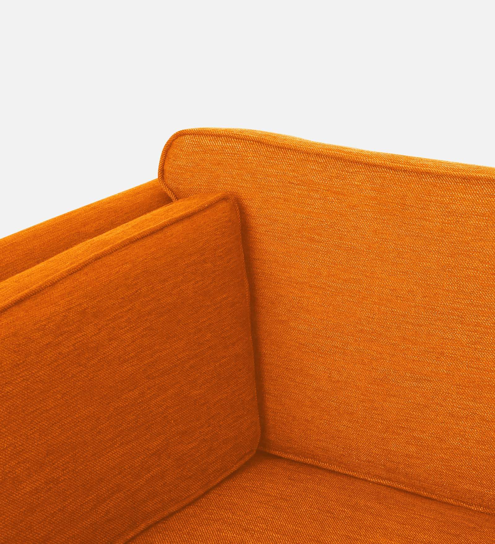 Nigar Fabric 1 Seater Sofa in Vivid Orange Colour