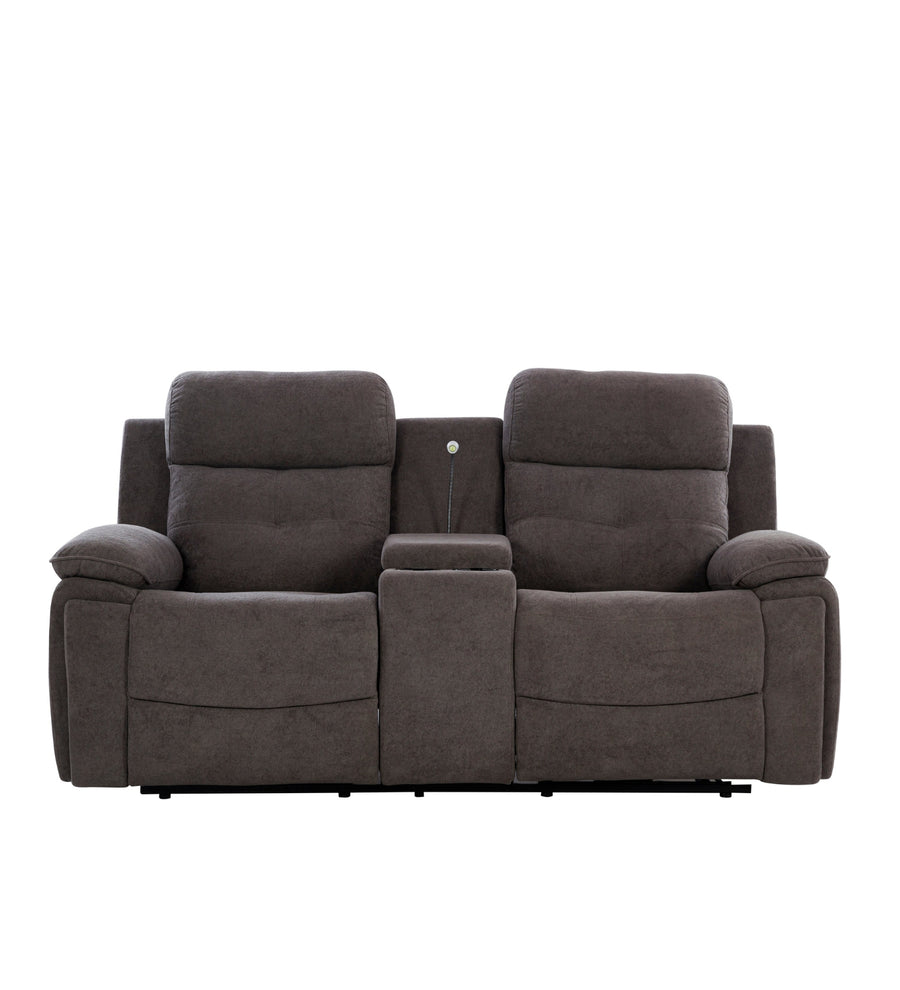 Waki Boucle 2 Seater Motorized Recliner In Concrete Grey Colour - Febonic Living