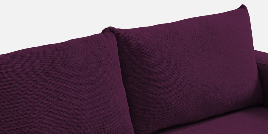 Roman Fabric 3 Seater Foldable Sofa Cum Bed In Greek Purple Colour With Usb Port - Febonic Living