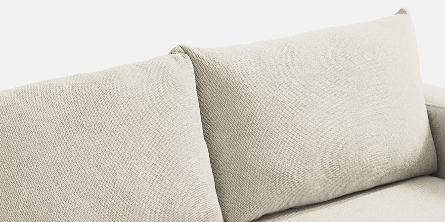 Roman Fabric 3 Seater Foldable Sofa Cum Bed In Ivory Cream Colour With Usb Port - Febonic Living