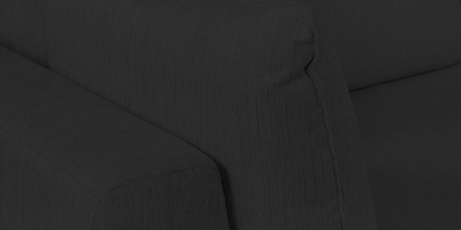 Ziggy Fabric Rhs Sectional Sofa 3 Lounger In Bitter Black Colour - Febonic Living