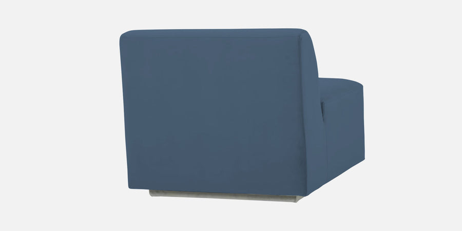 Bufa Velvet Rhs Sectional Sofa In Oxford Blue Colour With Ottoman - Febonic Living