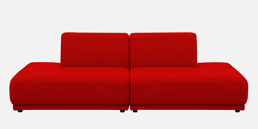Adam Fabric Rhs Sectional Sofa 3 Ottoman Lounger In Ruby Red Colour - Febonic Living