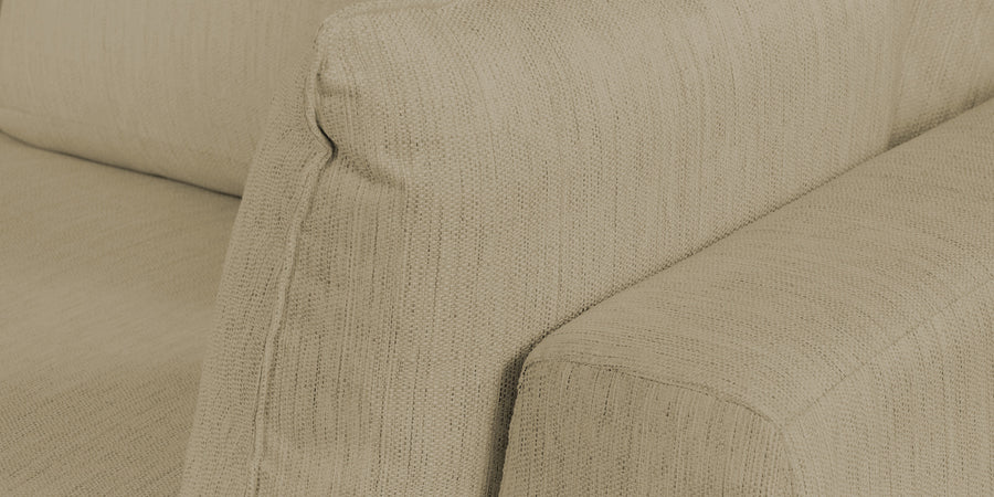 Ziggy Fabric Lhs Sectional Sofa 3 Lounger In Honey Beige Colour - Febonic Living