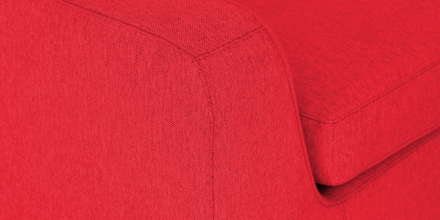 Freedom Velvet 6 Seater Lhs Corner Sofa In Ox Blood Maroon Colour With Ottoman - Febonic Living